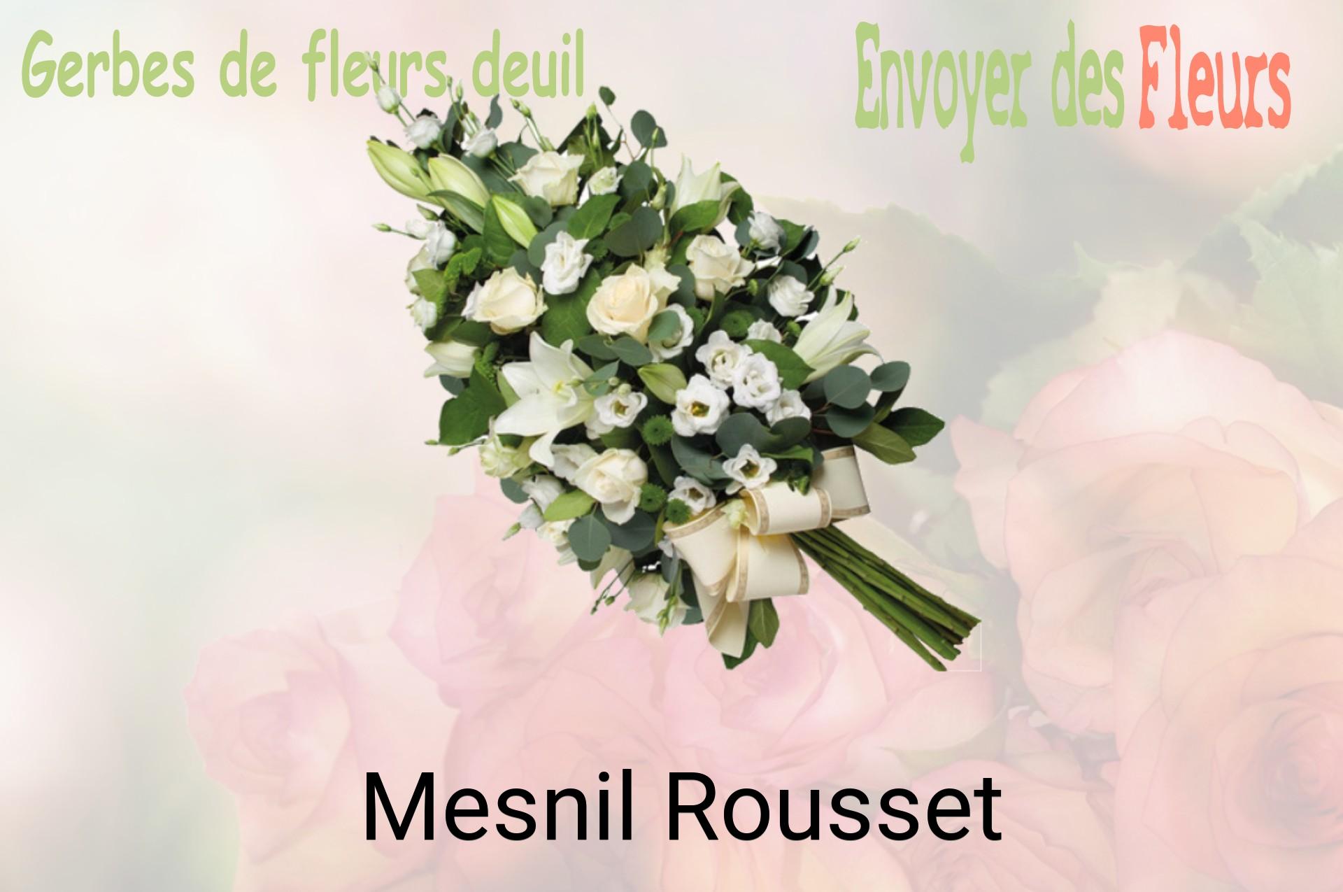 Gerbe de fleurs de deuil livrée à Mesnil-Rousset